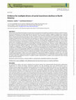 Research paper thumbnail of Evidence for multiple drivers of aerial insectivore declines in North America