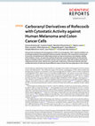 Carboranyl Derivatives of Rofecoxib with Cytostatic Activity against Human Melanoma and Colon Cancer Cells Cover Page