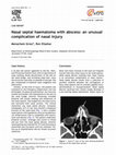 Nasal septal haematoma with abscess: an unusual complication of nasal injury Cover Page