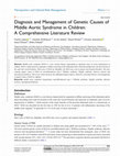 Diagnosis and Management of Genetic Causes of Middle Aortic Syndrome in Children: A Comprehensive Literature Review Cover Page