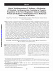 Matrix Metalloproteinase-2 Mediates a Mechanism of Metabolic Cardioprotection Consisting of Negative Regulation of the Sterol Regulatory Element–Binding Protein-2/3-Hydroxy-3-Methylglutaryl-CoA Reductase Pathway in the Heart Cover Page