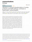 Research paper thumbnail of Alteration in tyrosine phosphorylation of cardiac proteome and EGFR pathway contribute to hypertrophic cardiomyopathy