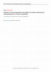 Research paper thumbnail of Analysis on the driving factors and patterns of window opening and closing behaviour in French households