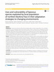 Uses and vulnerability of ligneous species exploited by local population of northern Burkina Faso in their adaptation strategies to changing environments Cover Page