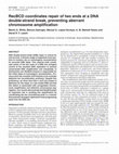 Research paper thumbnail of RecBCD coordinates repair of two ends at a DNA double-strand break, preventing aberrant chromosome amplification