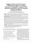 Staging of head and neck tumors: [18F]fluorodeoxyglucose positron emission tomography compared with physical examination and conventional imaging modalities Cover Page