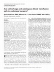 Research paper thumbnail of Are cell salvage and autologous blood transfusion safe in endonasal surgery?