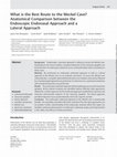 Research paper thumbnail of What is the Best Route to the Meckel Cave? Anatomical Comparison between the Endoscopic Endonasal Approach and a Lateral Approach