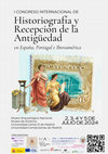 Research paper thumbnail of I Congreso Internacional de Historiografía y Recepción de la Antigüedad en España, Portugal e Iberoamérica. Madrid, 2 a 5 de Julio de de 2024