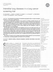 Interstitial lung diseases in a lung cancer screening trial Cover Page