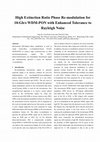 High extinction ratio phase re-modulation for 10-Gb/s WDM-PON with enhanced tolerance to rayleigh noise Cover Page