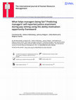 What helps managers being fair? Predicting managers’ self-reported justice enactment during pay setting using the ability-motivation-opportunity framework Cover Page