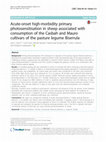 Acute-onset high-morbidity primary photosensitisation in sheep associated with consumption of the Casbah and Mauro cultivars of the pasture legume Biserrula Cover Page