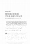 Memory, History, and the Holocaust: Notes on the Problem of Representation of the Past Cover Page