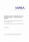 Emerging market multinationals in the European Union–A location choice analysis Cover Page