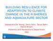 Building resilience for adaptation to climate change in the fisheries and aquaculture sector Cover Page