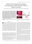 Research paper thumbnail of Relative Pose Estimation From Image Correspondences Under a Remote Center of Motion Constraint