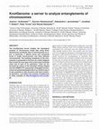 Research paper thumbnail of KnotGenome: a server to analyze entanglements of chromosomes