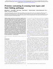 Research paper thumbnail of Proteins containing 6-crossing knot types and their folding pathways