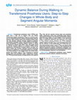 Research paper thumbnail of Dynamic balance during walking in transfemoral prosthesis users: step-to-step changes in whole-body and segment angular momenta