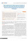 Research paper thumbnail of Spectrophotometric Multicomponent Analysis of Irbesartan, Hydrochlorothiazide and Ramipril in Pharmaceutical Formulations by Chemometric Techniques