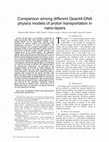 Research paper thumbnail of Comparison among different Geant4-DNA physics models of proton transportation in nano-layers