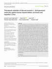 Research paper thumbnail of Therapeutic peptides of Mucuna pruriens L.: Anti‐genotoxic molecules against human hepatocellular carcinoma and hepatitis C virus