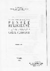 Jean Rudhardt, Notions fondamentales de la pensée religieuse et actes constitutifs du culte dans la Grèce classique [1992] Cover Page