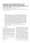 Research paper thumbnail of Experimental and computational analysis of the combustion evolution in direct-injection spark-controlled jet ignition engines fuelled with gaseous fuels