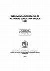 Research paper thumbnail of IMPLEMENTATION STATUS OF NATIONAL EDUCATION POLICY 2009