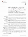 Differential Effects of Aripiprazole and Amisulpride on Negative and Cognitive Symptoms in Patients With First-Episode Psychoses Cover Page