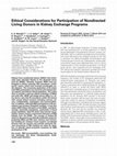 Research paper thumbnail of Ethical Considerations for Participation of Nondirected Living Donors in Kidney Exchange Programs