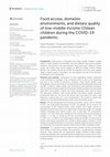 Food access, domestic environments, and dietary quality of low-middle income Chilean children during the COVID-19 pandemic Cover Page