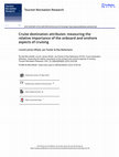 Research paper thumbnail of Cruise destination attributes: measuring the relative importance of the onboard and onshore aspects of cruising