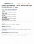 Ectopic Vasodilation of a young woman with Loeys-Dietz syndrome in 10 years Cover Page