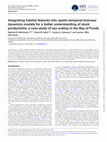 Research paper thumbnail of Integrating habitat features into spatio-temporal biomass dynamics models for a better understanding of stock productivity: a case study of sea scallop in the Bay of Fundy