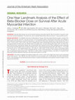 Research paper thumbnail of One‐Year Landmark Analysis of the Effect of Beta‐Blocker Dose on Survival After Acute Myocardial Infarction