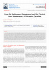 From the Maintenance Management until the Physical Asset Management – A Disruptive Paradigm Cover Page