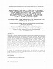 Research paper thumbnail of PERFORMANCE ANALYSIS OF PARALLEL IMPLEMENTATION OF ADVANCED ENCRYPTION STANDARD (AES) OVER SERIAL IMPLEMENTATION