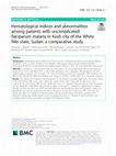 Research paper thumbnail of Hematological indices and abnormalities among patients with uncomplicated falciparum malaria in Kosti city of the White Nile State, Sudan: A comparative study