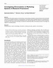 Research paper thumbnail of Investigating Chrematistics in Marketing Systems: A Research Framework