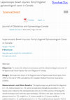 Research paper thumbnail of Laparoscopic Bowel Injuries: Forty Litigated Gynaecological Cases in Canada