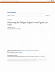 Refocusing the Refugee Regime: From Vagrancy to Value Cover Page