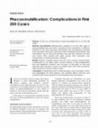 Phacoemulsification: Complications in First 300 Cases Cover Page