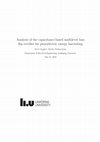 Research paper thumbnail of Analysis of the capacitance-based multilevel bias flip rectifier for piezoelectric energy harvesting