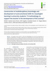 Construction of multidisciplinary knowledge and development of socio-emotional skills for meaningful learning in university students: “A methodology to support the teacher in the development of this activity” Cover Page