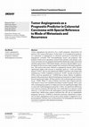 Tumor angiogenesis as a prognostic predictor in pancreatic cancer Cover Page