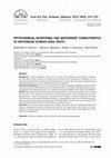 Research paper thumbnail of Phytochemical, nutritional and antioxidant characteristics of whitebeam (Sorbus aria) fruits