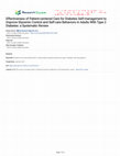 Research paper thumbnail of Effectiveness of Patient-centered Care for Diabetes Self-management to Improve Glycemic Control and Self-care Behaviors in Adults With Type 2 Diabetes: a Systematic Review