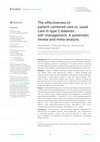 Research paper thumbnail of The effectiveness of patient-centered care vs. usual care in type 2 diabetes self-management: A systematic review and meta-analysis